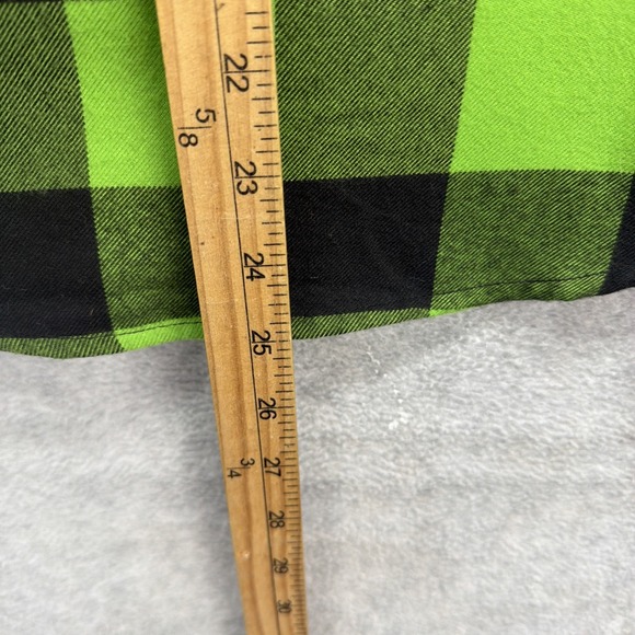 Dixxon Flannel Shirt Women Small Green Black Buffalo Plaid Gang Green D Tech - Picture 7 of 9